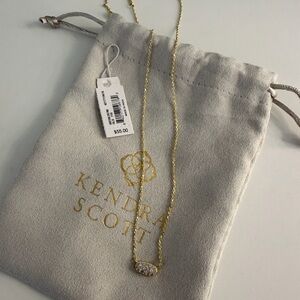 Kendra Scott Gold Necklace with Sparkling Pendant
